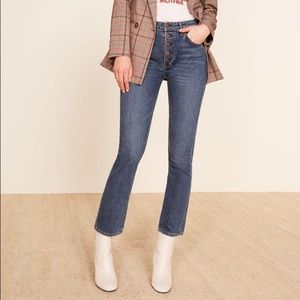 NWT reformation Winona button fly jeans 25